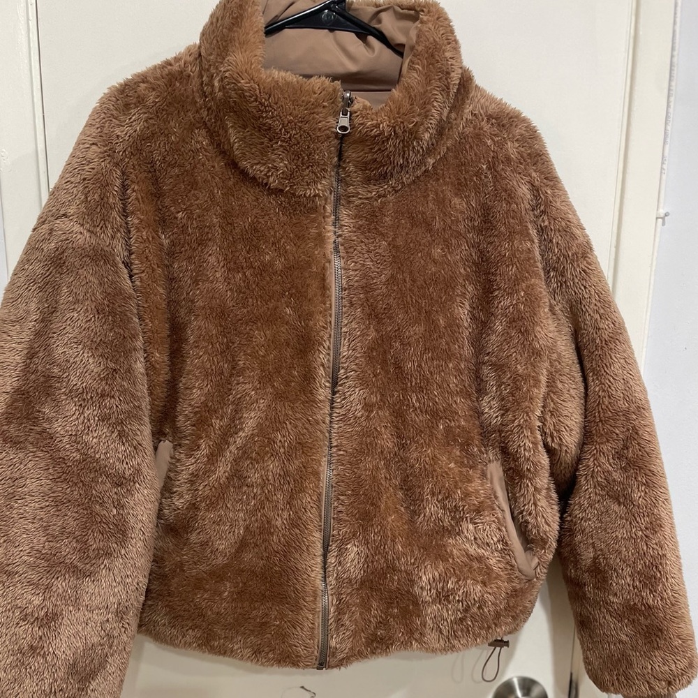 Tan Puffer Jacket - Picture 5 of 11